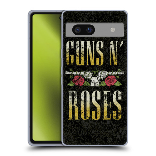 Guns N' Roses Key Art Text Logo Pistol Soft Gel Case for Google Pixel 7a