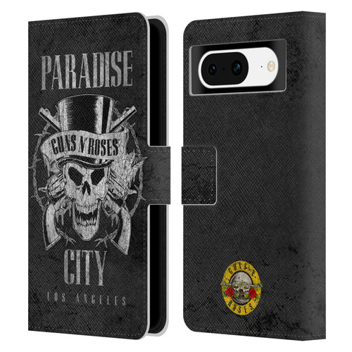 Guns N' Roses Vintage Paradise City Leather Book Wallet Case Cover For Google Pixel 8