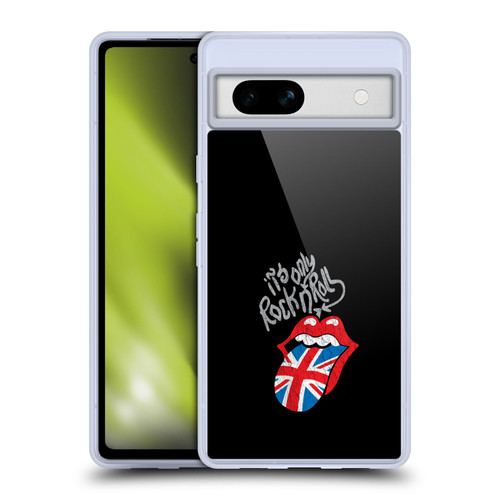The Rolling Stones Albums Only Rock And Roll Distressed Soft Gel Case for Google Pixel 7a