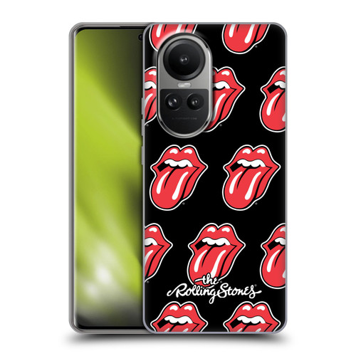 The Rolling Stones Licks Collection Tongue Classic Pattern Soft Gel Case for OPPO Reno10 5G / Reno10 Pro 5G