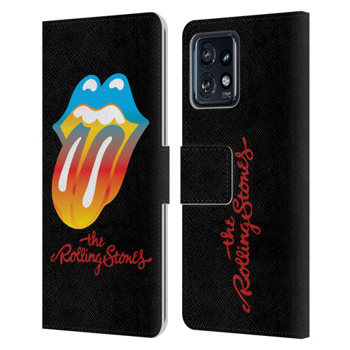 The Rolling Stones Graphics Rainbow Tongue Leather Book Wallet Case Cover For Motorola Moto Edge 40 Pro