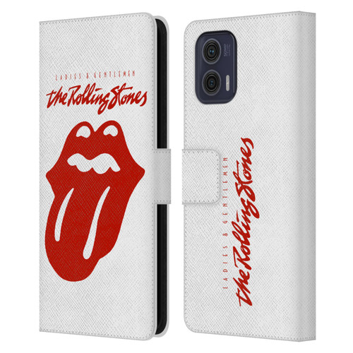 The Rolling Stones Graphics Ladies and Gentlemen Movie Leather Book Wallet Case Cover For Motorola Moto G73 5G
