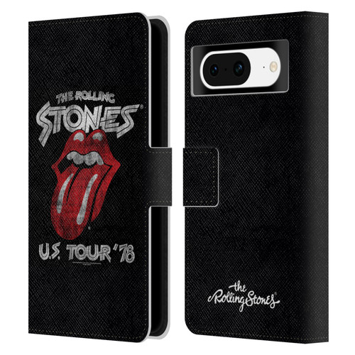 The Rolling Stones Key Art Us Tour 78 Leather Book Wallet Case Cover For Google Pixel 8