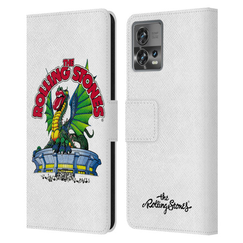 The Rolling Stones Key Art Dragon Leather Book Wallet Case Cover For Motorola Moto Edge 30 Fusion