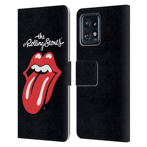 The Rolling Stones Key Art Tongue Classic Leather Book Wallet Case Cover For Motorola Moto Edge 40 Pro