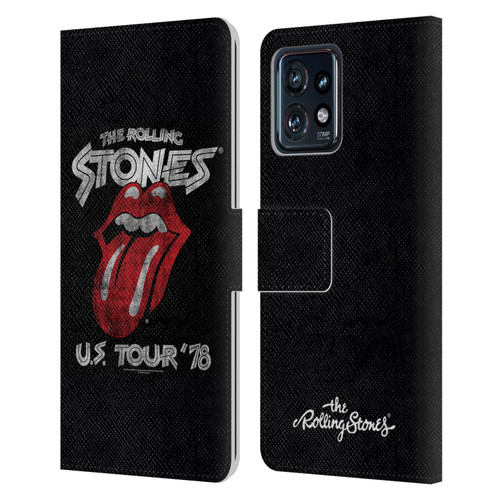 The Rolling Stones Key Art Us Tour 78 Leather Book Wallet Case Cover For Motorola Moto Edge 40 Pro