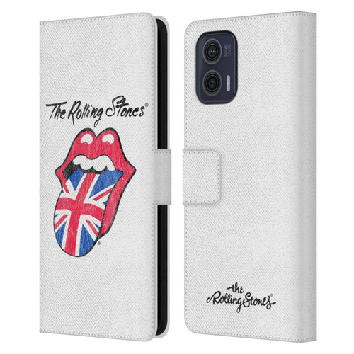 The Rolling Stones Key Art Uk Tongue Leather Book Wallet Case Cover For Motorola Moto G73 5G
