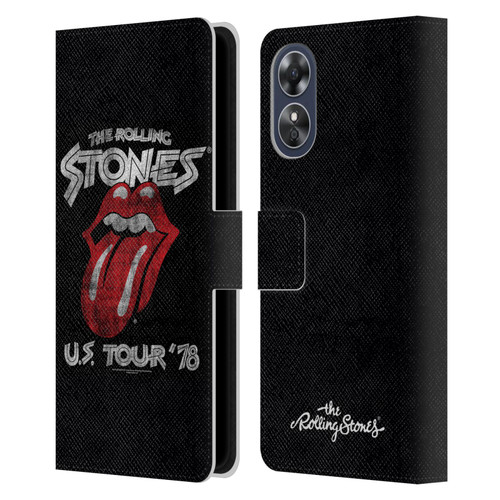 The Rolling Stones Key Art Us Tour 78 Leather Book Wallet Case Cover For OPPO A17