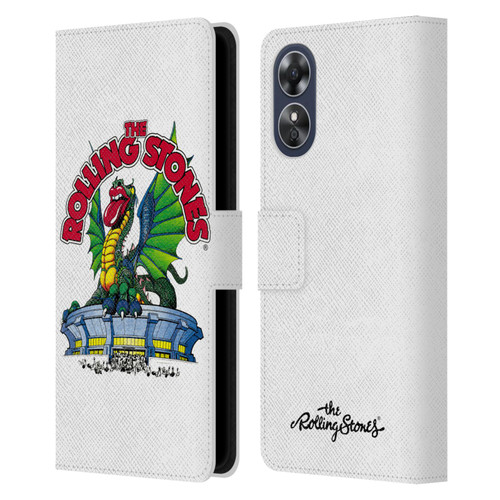 The Rolling Stones Key Art Dragon Leather Book Wallet Case Cover For OPPO A17