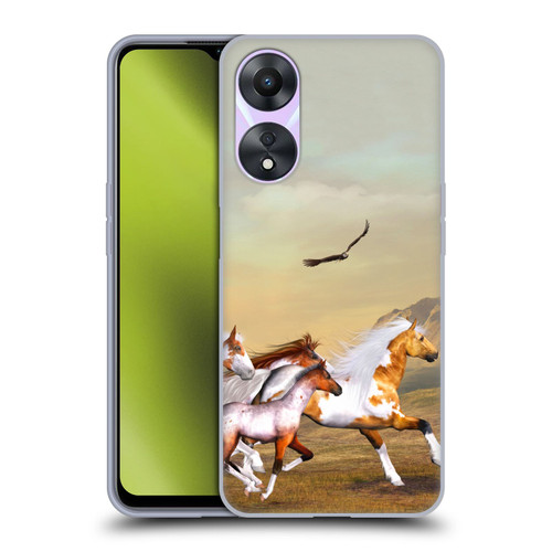 Simone Gatterwe Horses Wild Herd Soft Gel Case for OPPO A78 4G