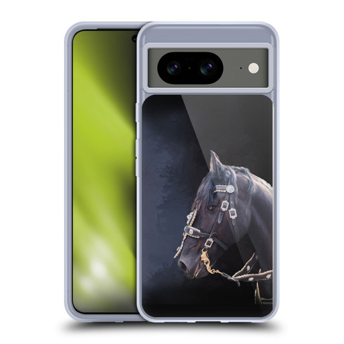 Simone Gatterwe Pegasus And Unicorns Friesian Horse Soft Gel Case for Google Pixel 8