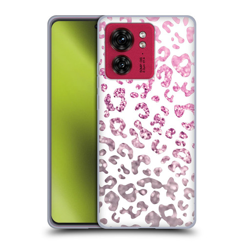 Monika Strigel Animal Print Glitter Pink Soft Gel Case for Motorola Moto Edge 40