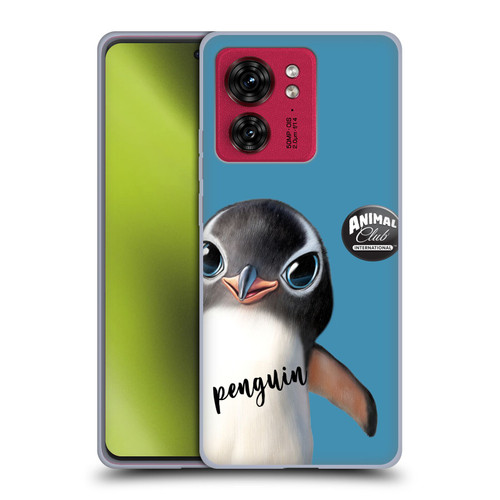 Animal Club International Faces Penguin Soft Gel Case for Motorola Moto Edge 40