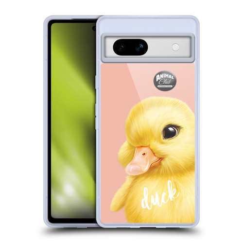Animal Club International Faces Duck Soft Gel Case for Google Pixel 7a