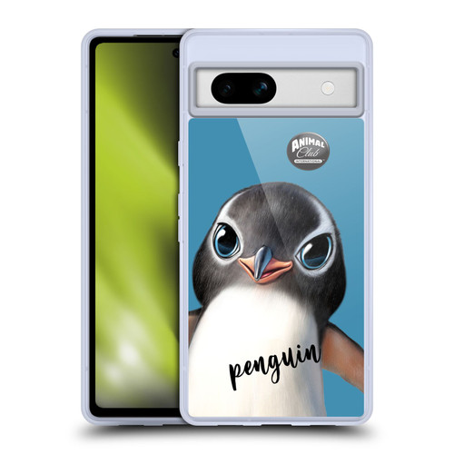 Animal Club International Faces Penguin Soft Gel Case for Google Pixel 7a