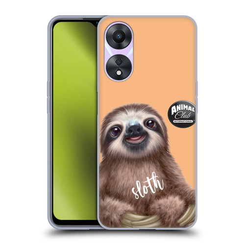 Animal Club International Faces Sloth Soft Gel Case for OPPO A78 5G