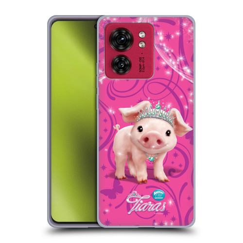 Animal Club International Pet Royalties Pig Soft Gel Case for Motorola Moto Edge 40