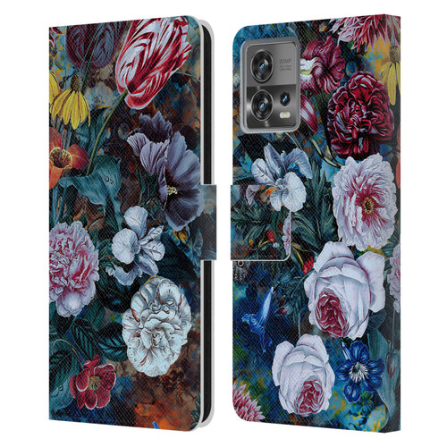 Riza Peker Florals Full Bloom Leather Book Wallet Case Cover For Motorola Moto Edge 30 Fusion