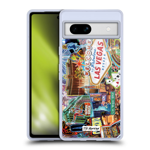 P.D. Moreno Cities Las Vegas 1 Soft Gel Case for Google Pixel 7a