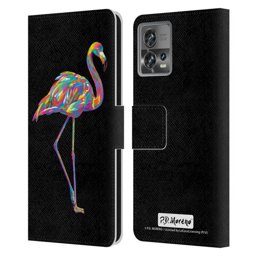 P.D. Moreno Animals Flamingo Leather Book Wallet Case Cover For Motorola Moto Edge 30 Fusion