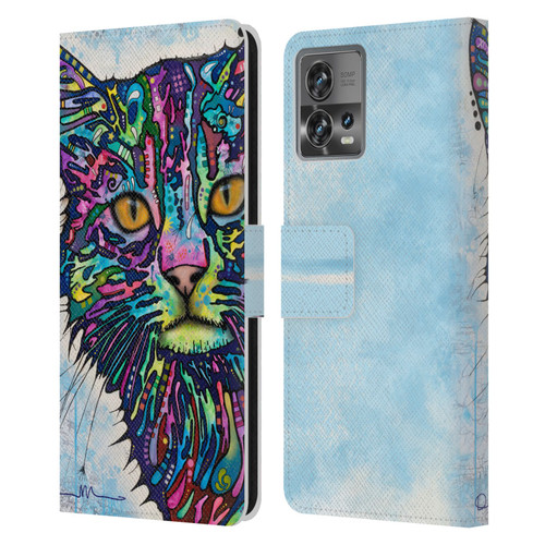 Dean Russo Cats Diligence Leather Book Wallet Case Cover For Motorola Moto Edge 30 Fusion