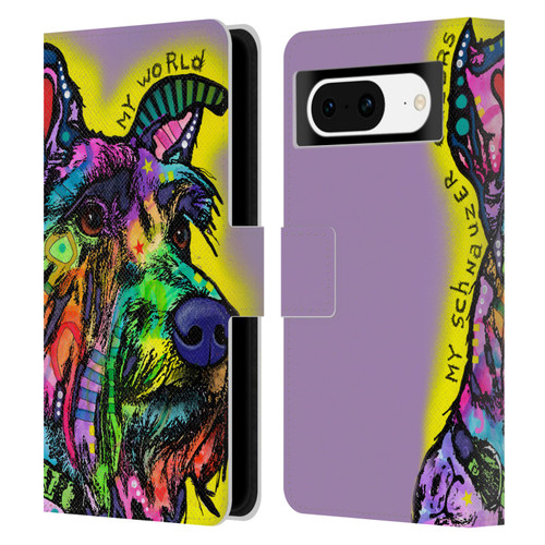 Dean Russo Dogs 3 My Schnauzer Leather Book Wallet Case Cover For Google Pixel 8