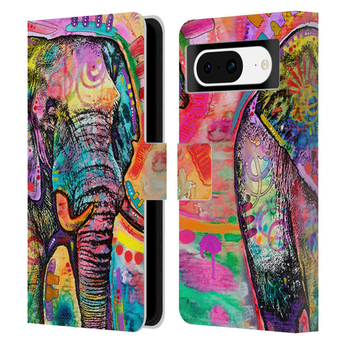 Dean Russo Wildlife 2 Elephant Leather Book Wallet Case Cover For Google Pixel 8