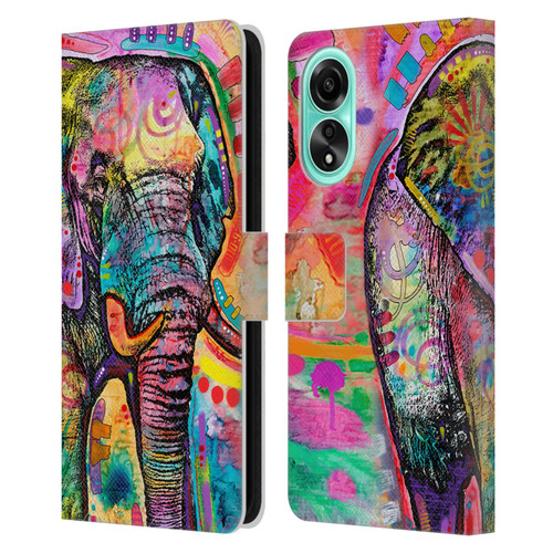 Dean Russo Wildlife 2 Elephant Leather Book Wallet Case Cover For OPPO A78 4G