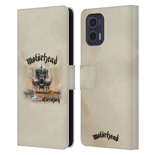 Motorhead Album Covers Aftershock Leather Book Wallet Case Cover For Motorola Moto G73 5G