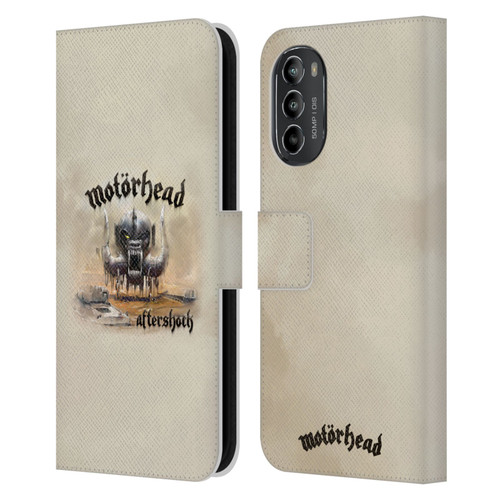 Motorhead Album Covers Aftershock Leather Book Wallet Case Cover For Motorola Moto G82 5G