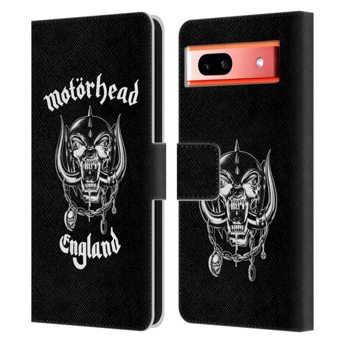 Motorhead Graphics England Leather Book Wallet Case Cover For Google Pixel 7a