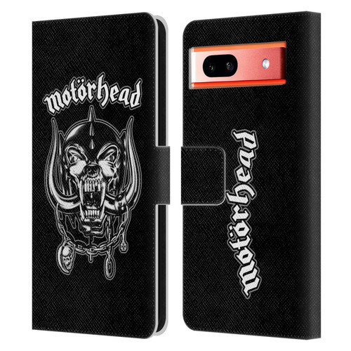 Motorhead Graphics Silver War Pig Leather Book Wallet Case Cover For Google Pixel 7a