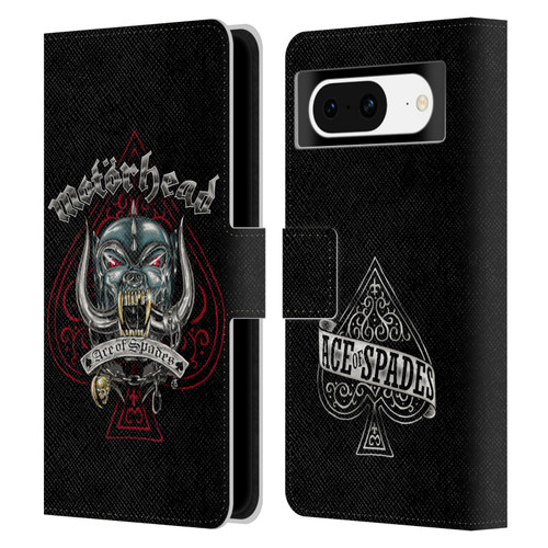 Motorhead Graphics Ace Of Spades Dog Leather Book Wallet Case Cover For Google Pixel 8