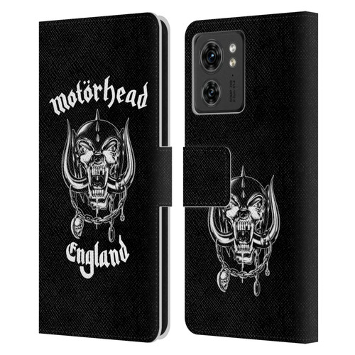 Motorhead Graphics England Leather Book Wallet Case Cover For Motorola Moto Edge 40