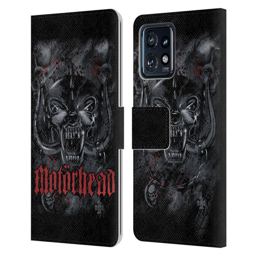 Motorhead Graphics Deathstorm Leather Book Wallet Case Cover For Motorola Moto Edge 40 Pro