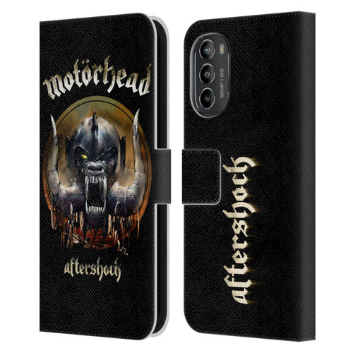 Motorhead Graphics Aftershock Leather Book Wallet Case Cover For Motorola Moto G82 5G