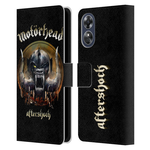 Motorhead Graphics Aftershock Leather Book Wallet Case Cover For OPPO A17