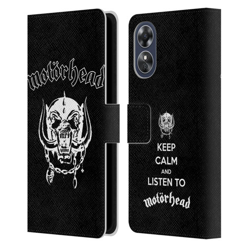 Motorhead Graphics Classic Logo Leather Book Wallet Case Cover For OPPO A17