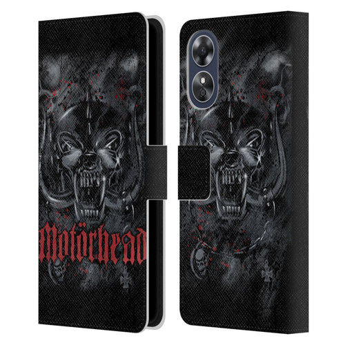 Motorhead Graphics Deathstorm Leather Book Wallet Case Cover For OPPO A17