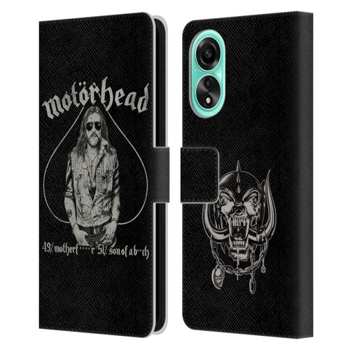 Motorhead Graphics Ace Of Spades Lemmy Leather Book Wallet Case Cover For OPPO A78 4G