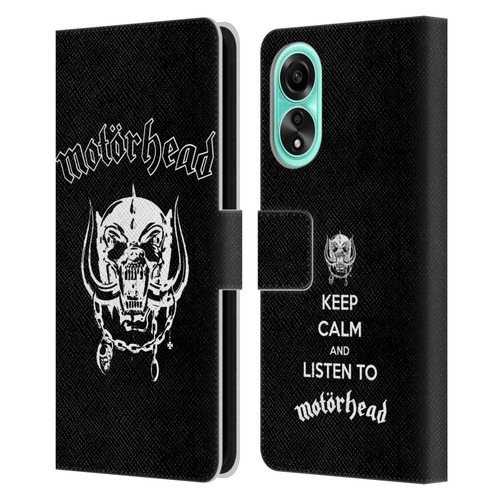 Motorhead Graphics Classic Logo Leather Book Wallet Case Cover For OPPO A78 4G