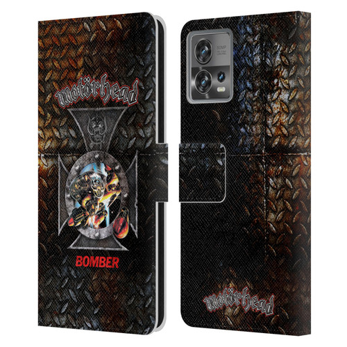 Motorhead Key Art Bomber Cross Leather Book Wallet Case Cover For Motorola Moto Edge 30 Fusion