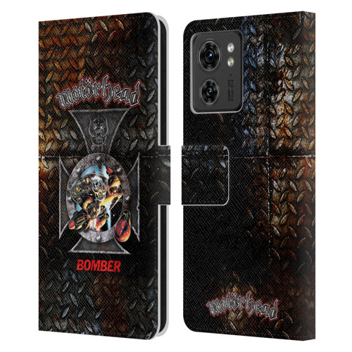 Motorhead Key Art Bomber Cross Leather Book Wallet Case Cover For Motorola Moto Edge 40