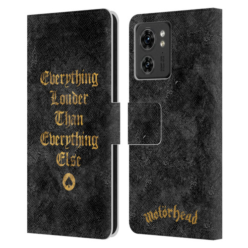 Motorhead Key Art Everything Louder Leather Book Wallet Case Cover For Motorola Moto Edge 40