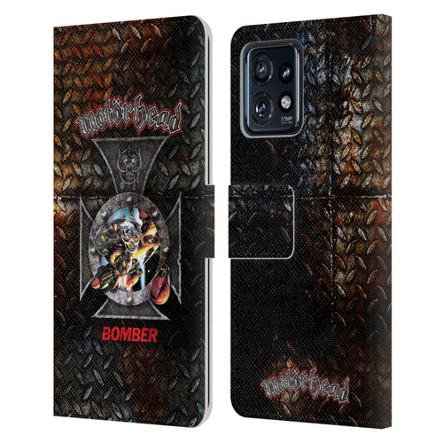 Motorhead Key Art Bomber Cross Leather Book Wallet Case Cover For Motorola Moto Edge 40 Pro