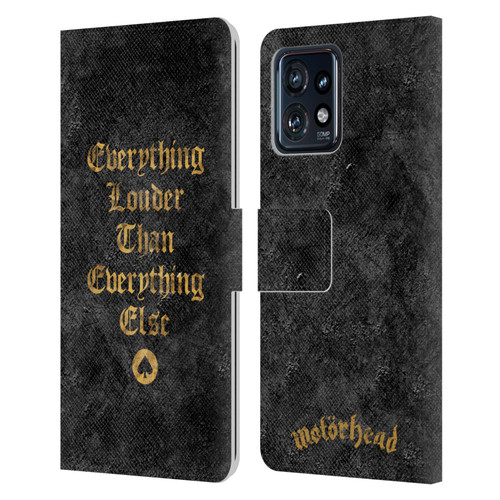 Motorhead Key Art Everything Louder Leather Book Wallet Case Cover For Motorola Moto Edge 40 Pro