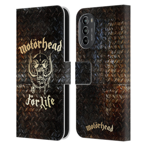 Motorhead Key Art For Life Leather Book Wallet Case Cover For Motorola Moto G82 5G