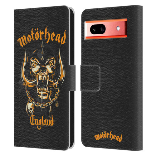 Motorhead Logo Warpig England Leather Book Wallet Case Cover For Google Pixel 7a