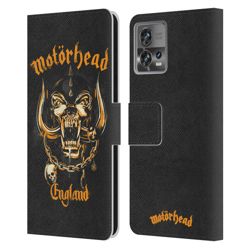 Motorhead Logo Warpig England Leather Book Wallet Case Cover For Motorola Moto Edge 30 Fusion