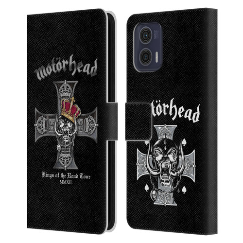 Motorhead Tours Kings Of The Road Leather Book Wallet Case Cover For Motorola Moto G73 5G